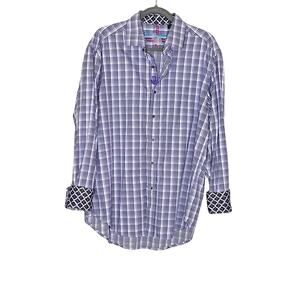 Robert Graham size XL shirt button-up flip cuffs cocktails evenings night clubs